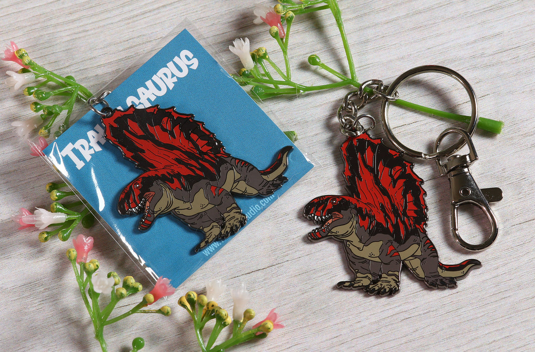 Dimetrodon Enamel Keychain