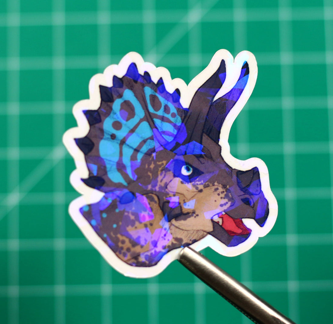 Triceratops Head Vinyl Sticker