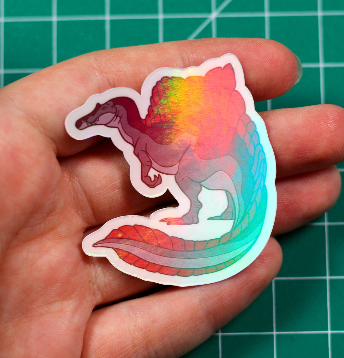 Red Spinosaurus Vinyl Sticker