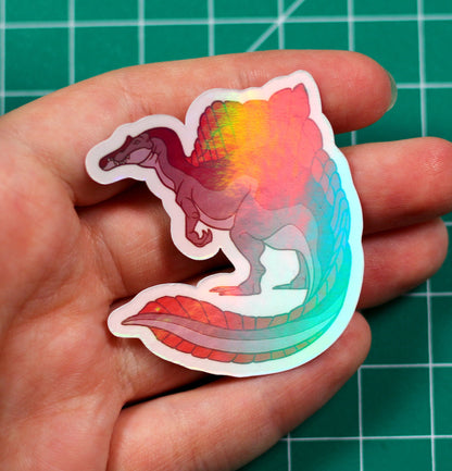 Red Spinosaurus Vinyl Sticker