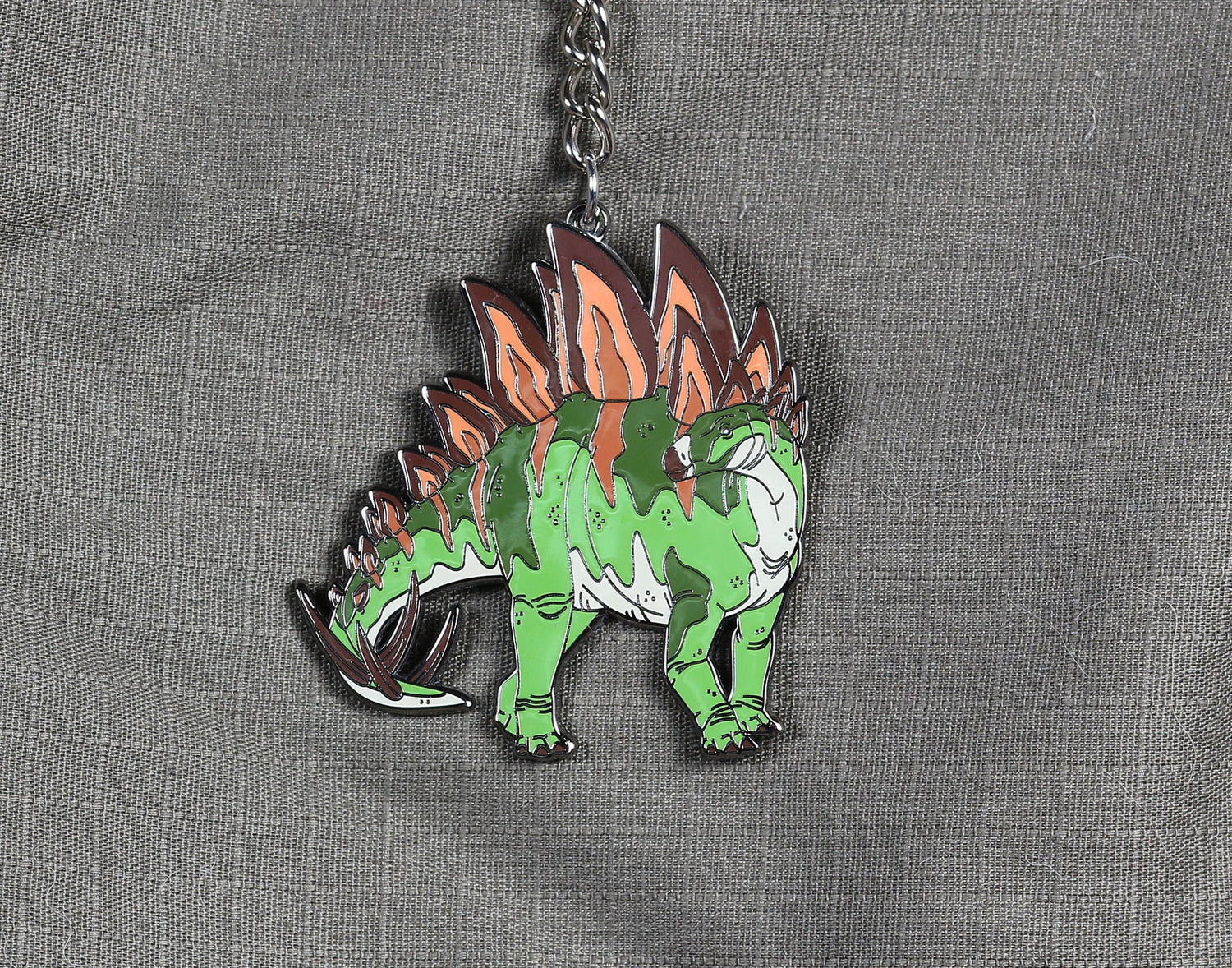 Stegosaurus Enamel Keychain