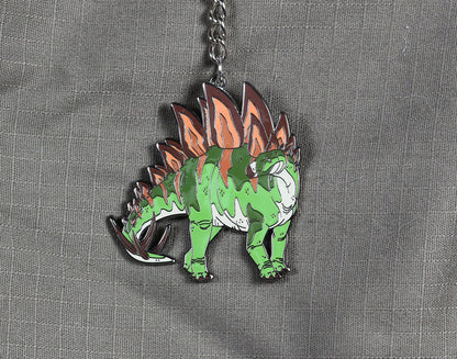Stegosaurus Enamel Keychain