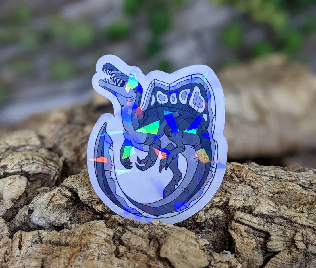 Black Spinosaurus Vinyl Sticker