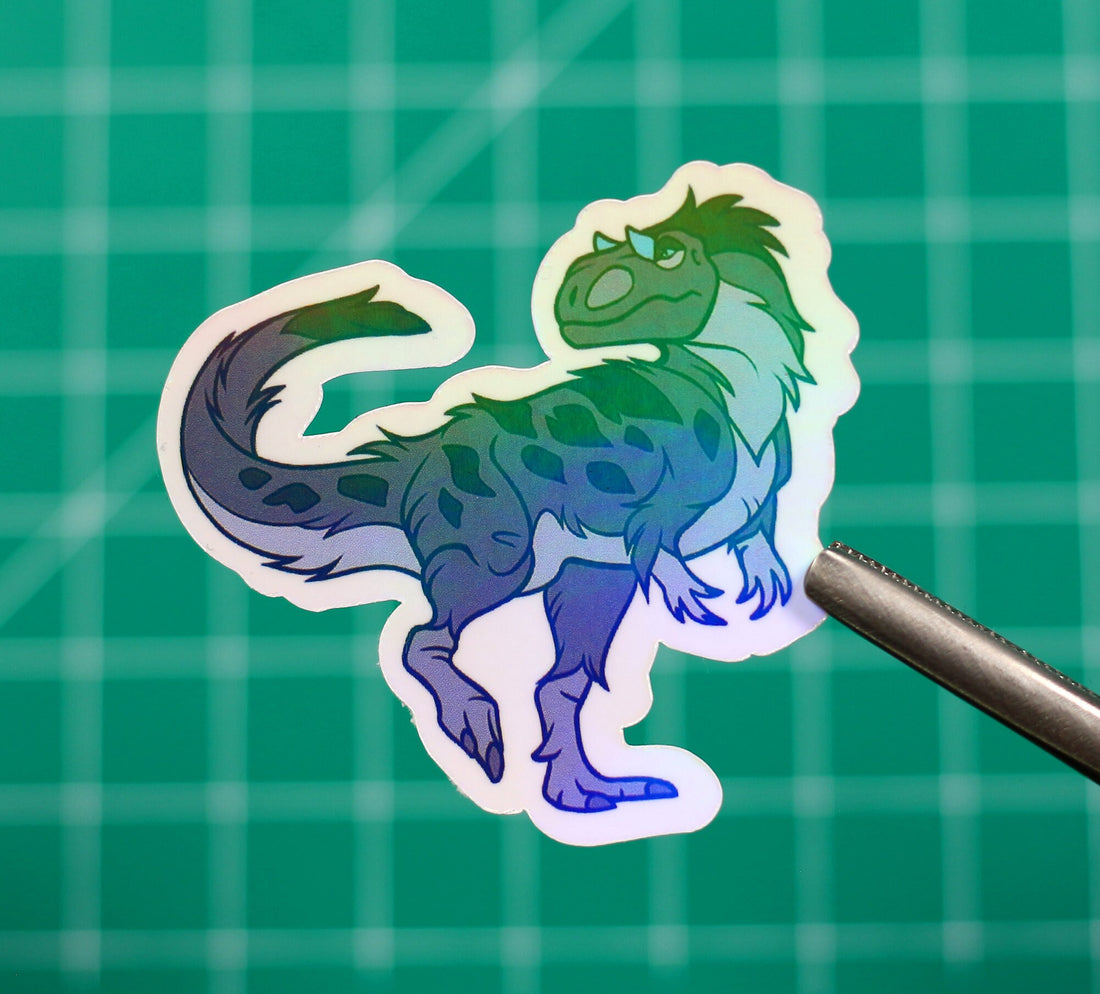 Black Yutyrannus Vinyl Sticker