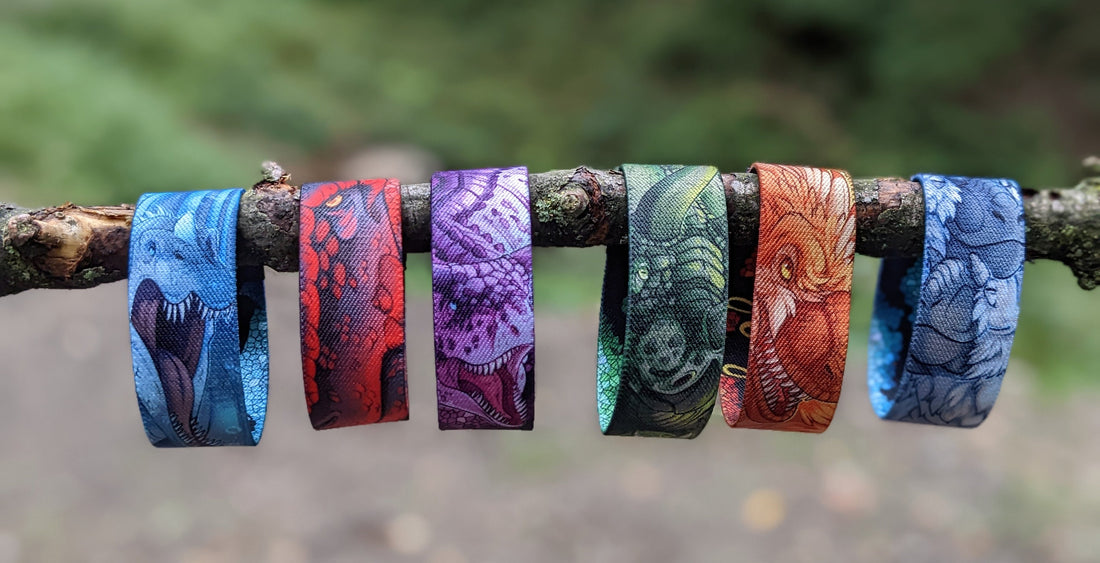 Dinosaurier Wristbands - All six