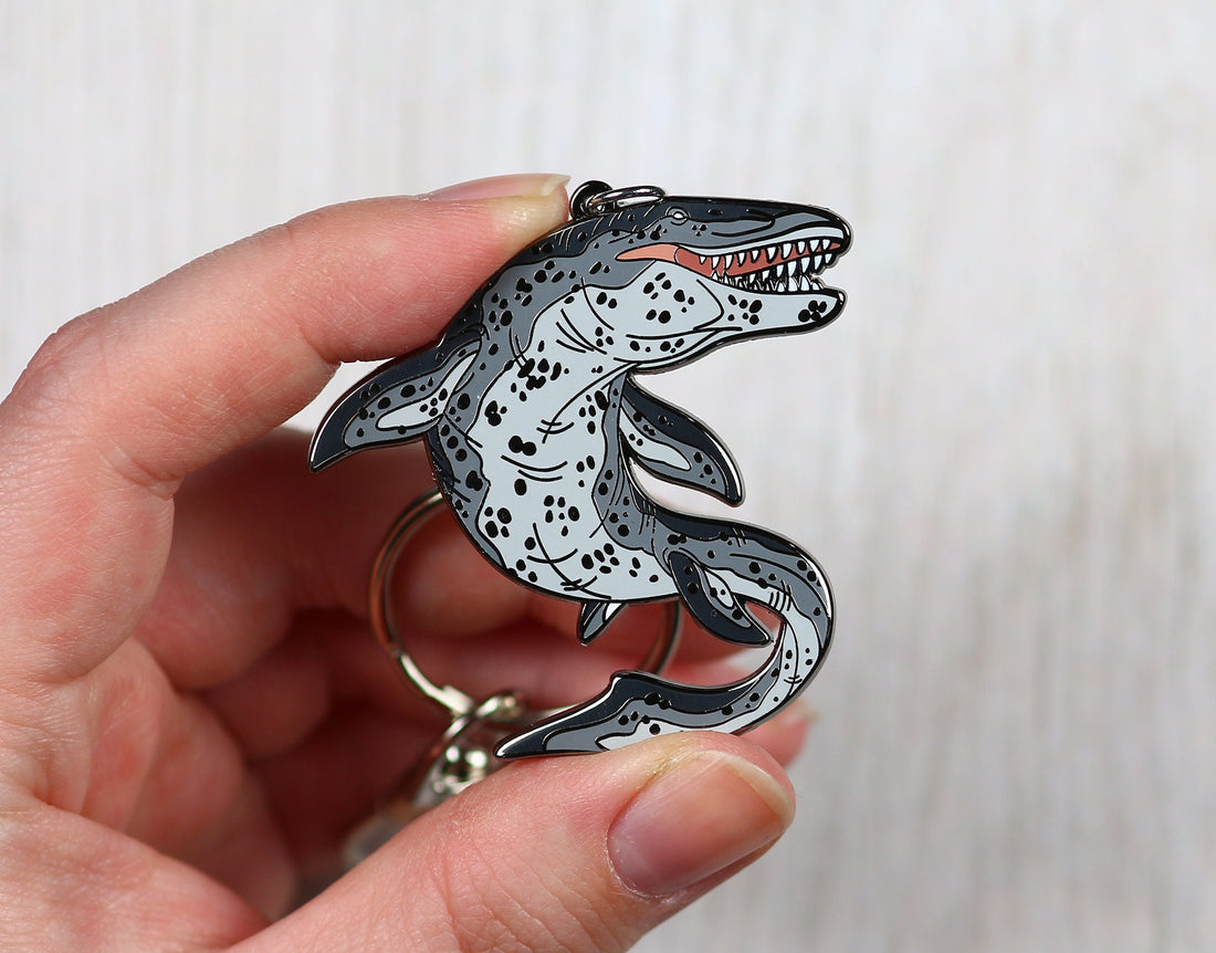 Mosasaurus Enamel Keychain
