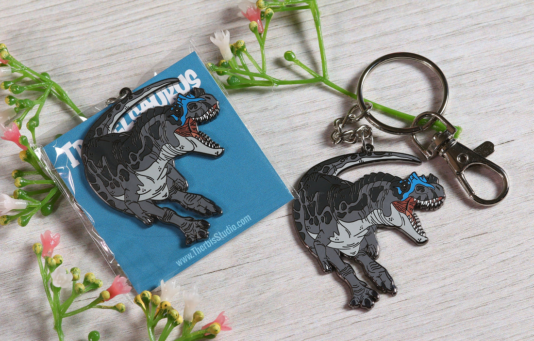 Ceratosaurus Enamel Keychain