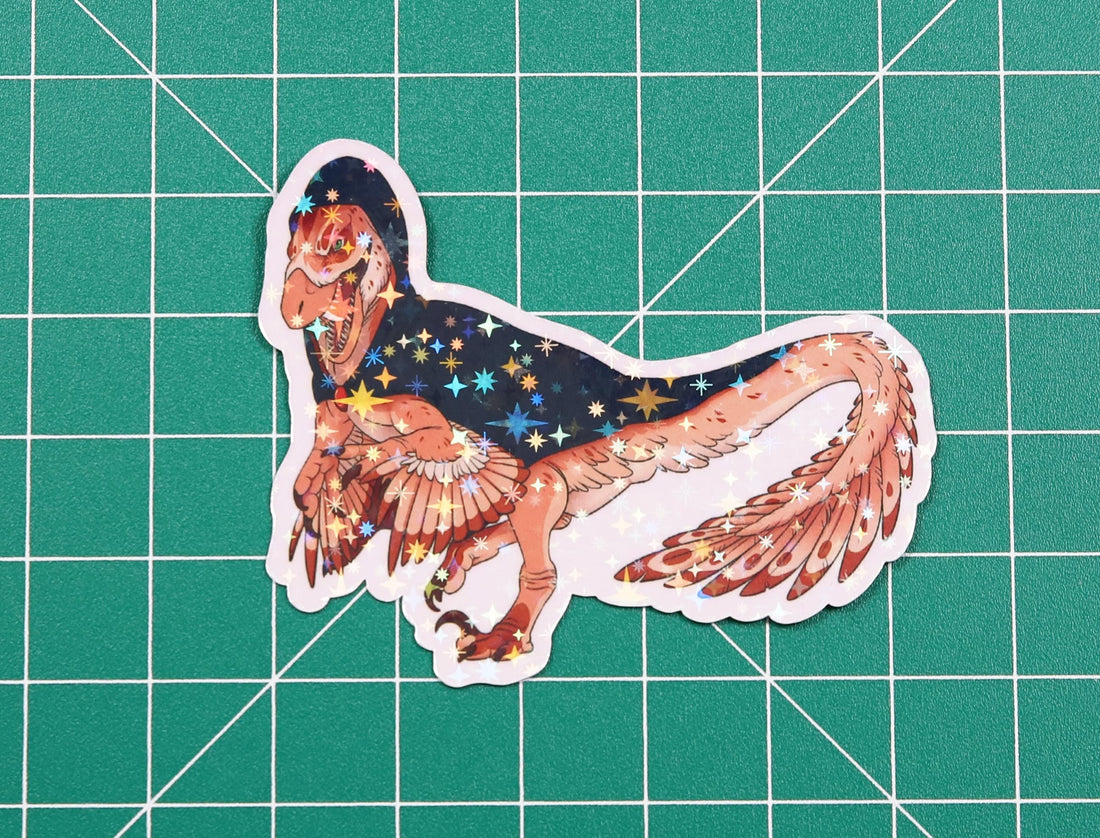 Halloween Vampire Feathered Raptor Vinyl Sticker