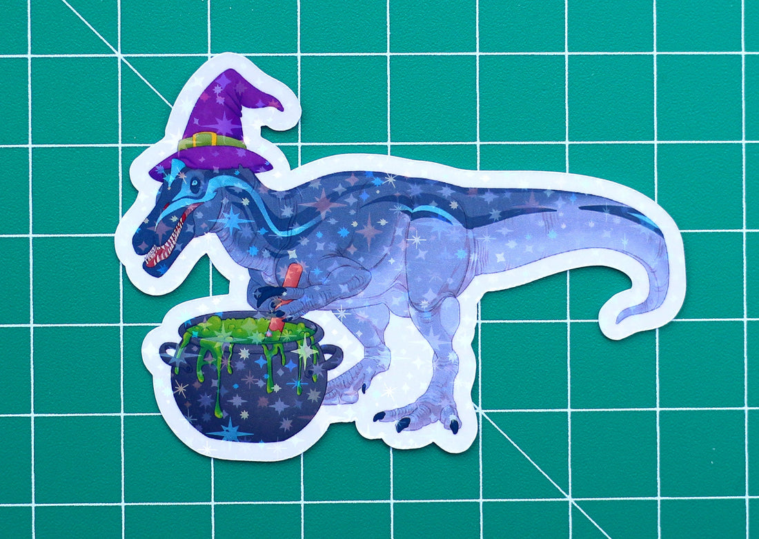 Halloween Witch Baryonyx Vinyl Sticker