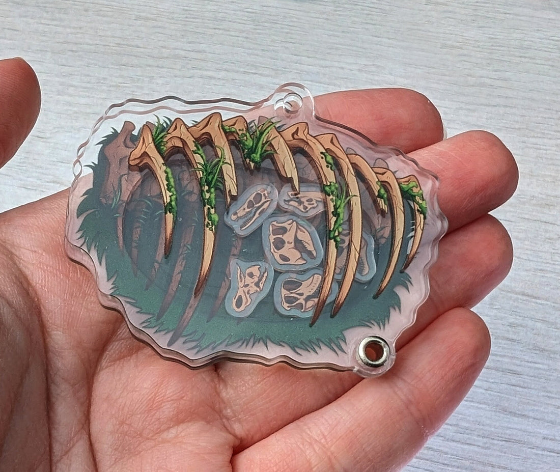 Acrylic Skull Shaker Keychain