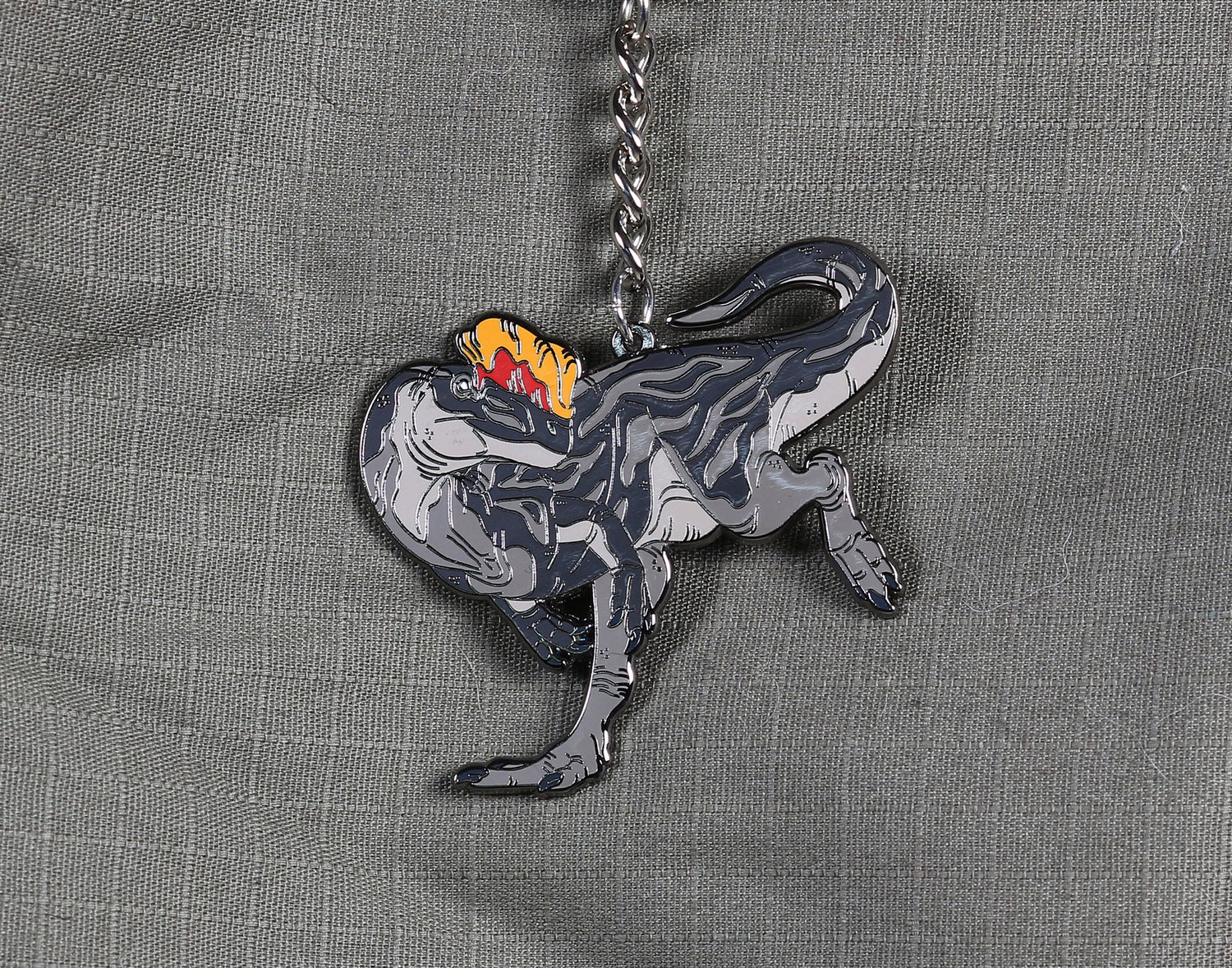 Dilophosaurus Enamel Keychain