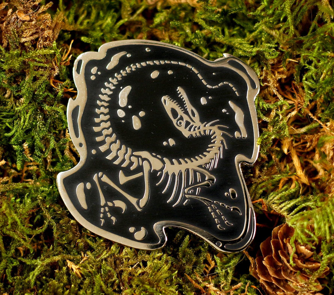 Raptor Skeleton Pin