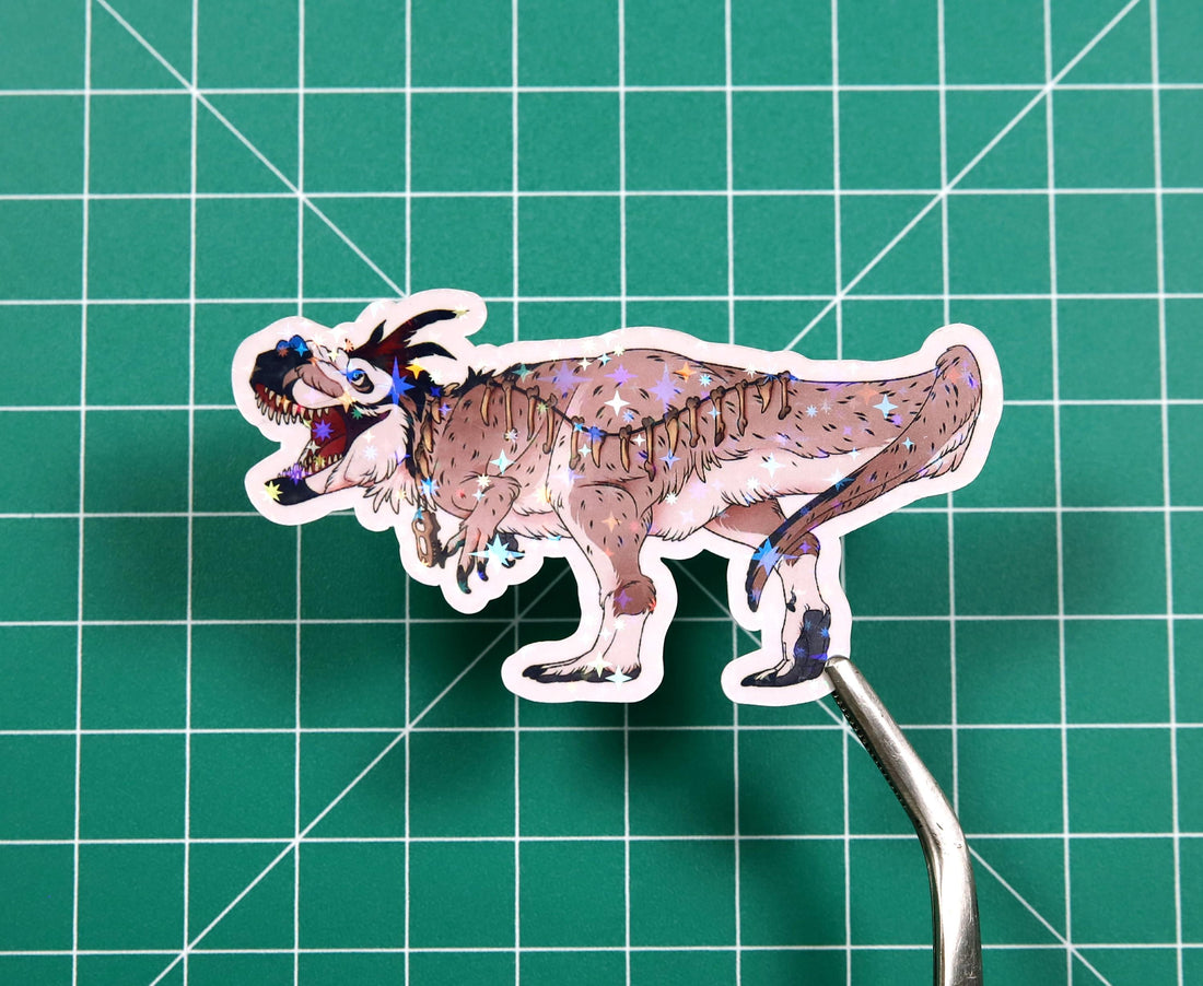 Halloween Voodoo Yutyrannus Vinyl Sticker