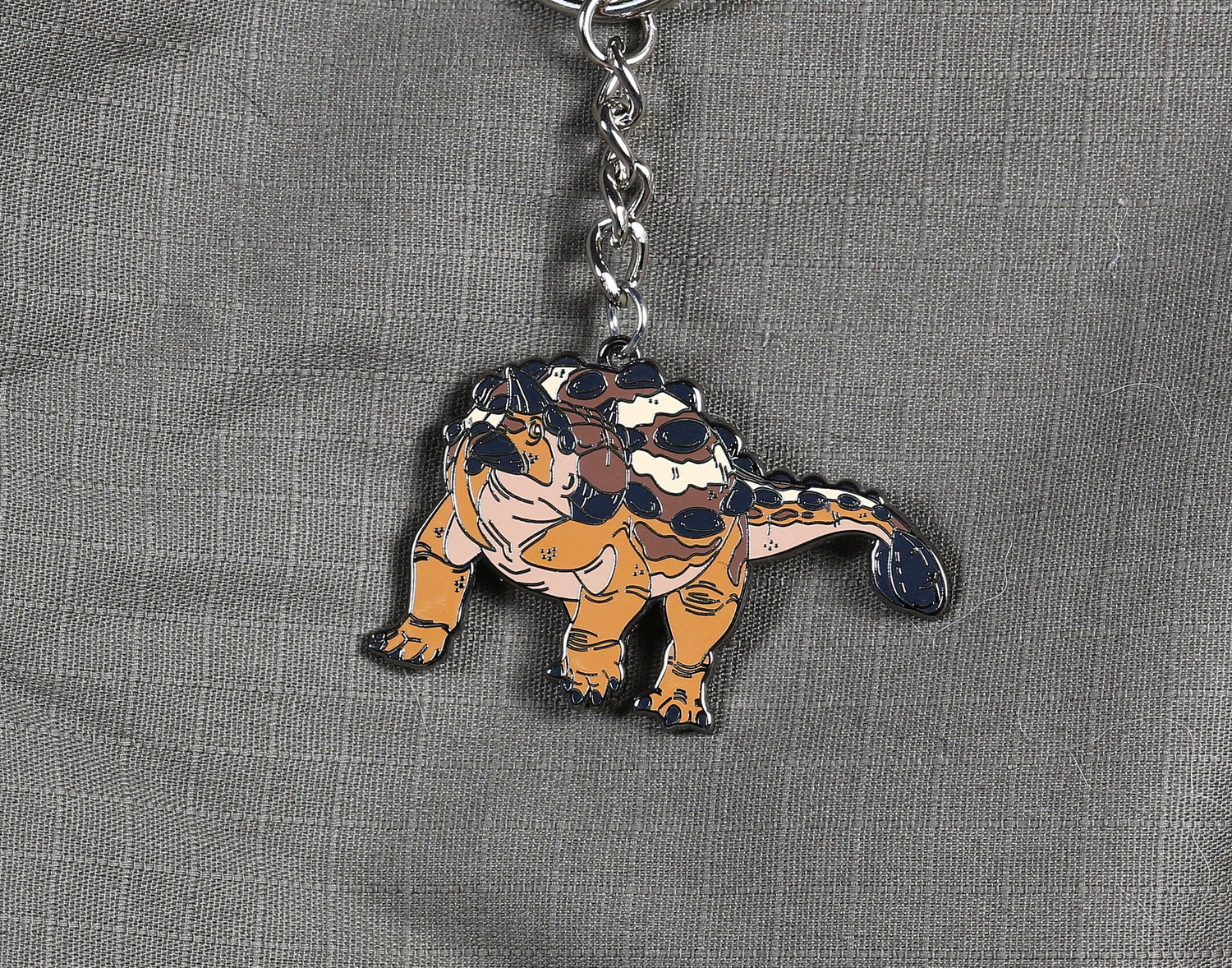 Ankylosaurus Enamel Keychain
