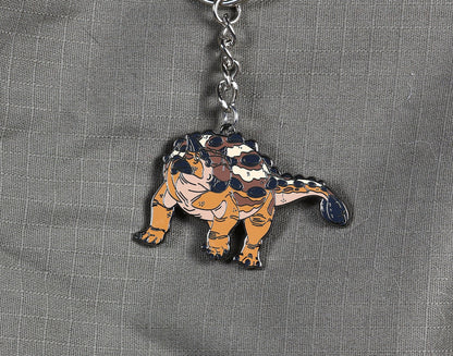 Ankylosaurus Enamel Keychain