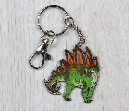 Stegosaurus Enamel Keychain