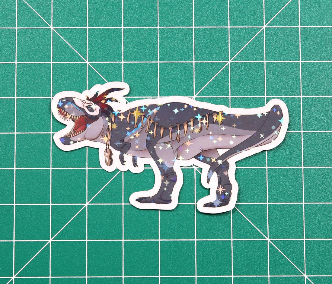 Halloween Voodoo Tyrannosaurus Vinyl Sticker