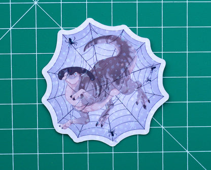 Halloween Spiderweb Parasaur Vinyl Sticker
