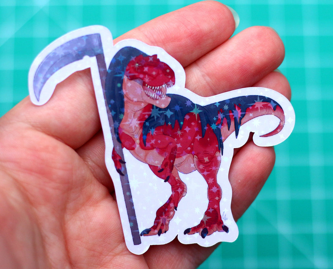 Halloween Reaper Tyrannosaurus Vinyl Sticker