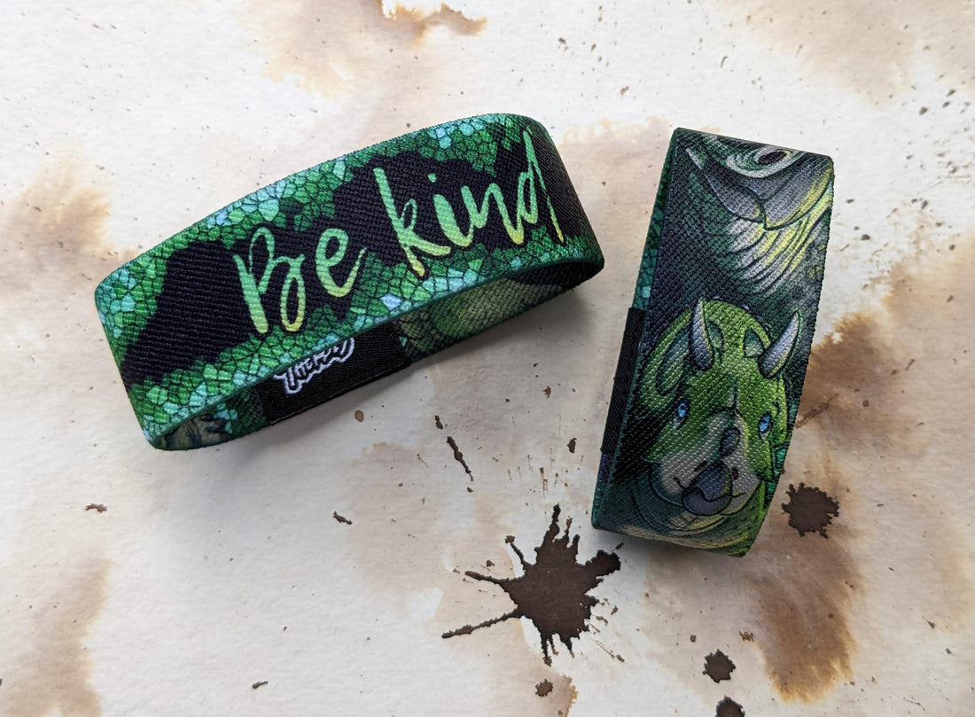 Triceratops Wristband - Be kind
