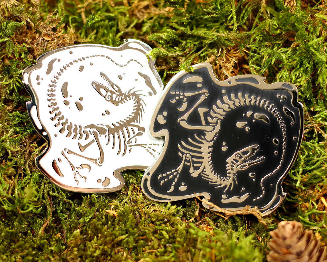 Raptor Skeleton Pin