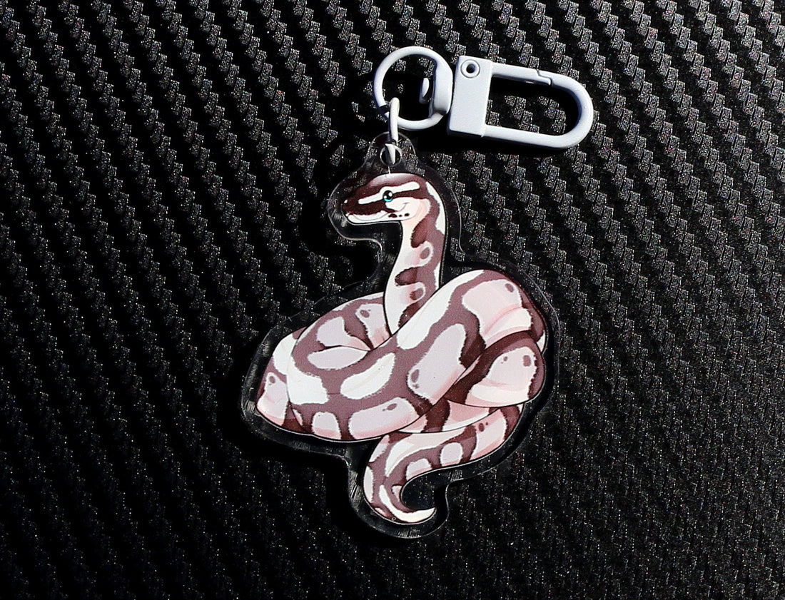 Ball Python Acrylic Keychain
