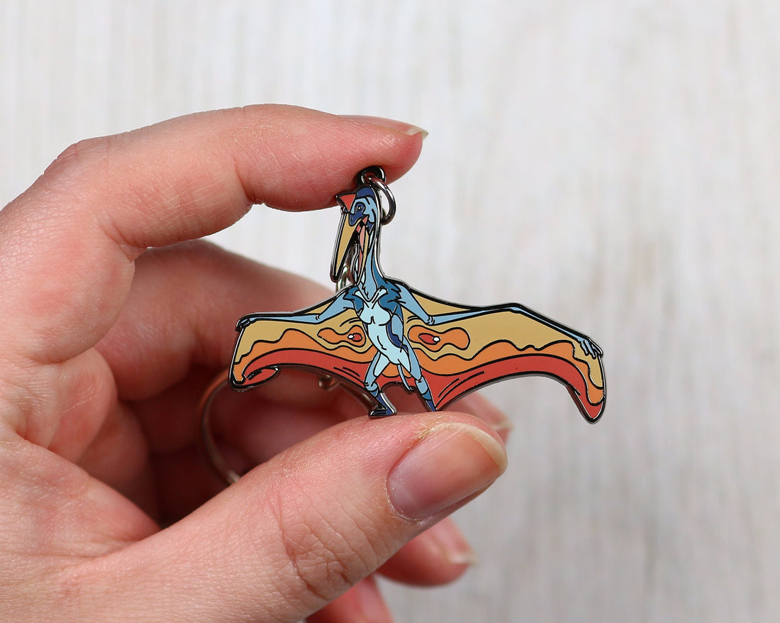 Quetzalcoatlus Enamel Keychain
