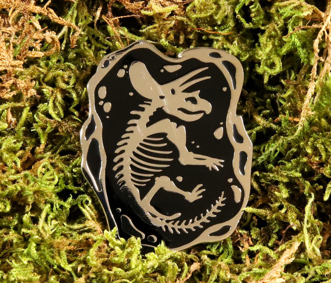 Triceratops Skeleton Pin