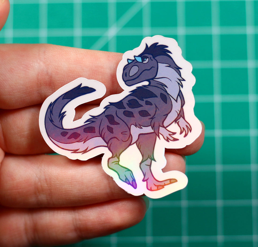 Black Yutyrannus Vinyl Sticker