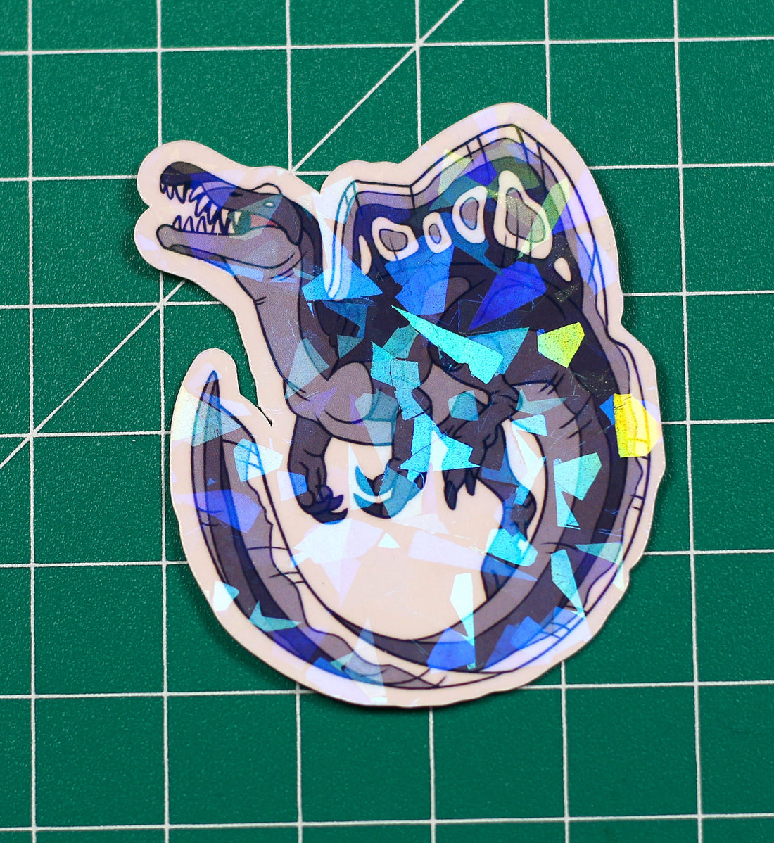 Black Spinosaurus Vinyl Sticker