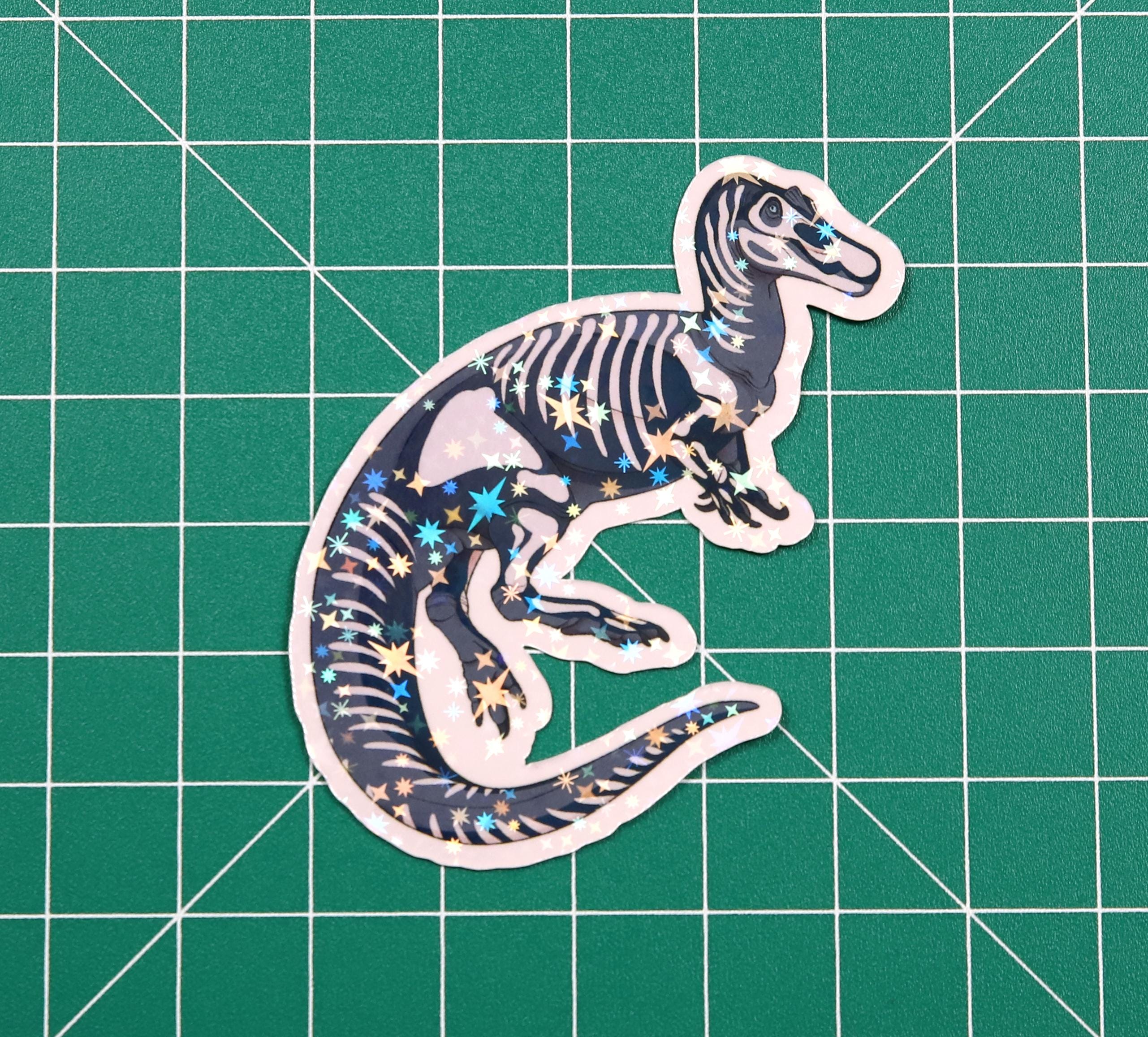 Halloween Baryonyx Skeleton Vinyl Sticker