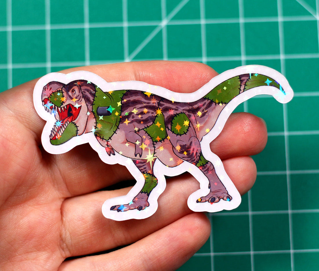 Halloween Frankenstein T.Rex Vinyl Sticker