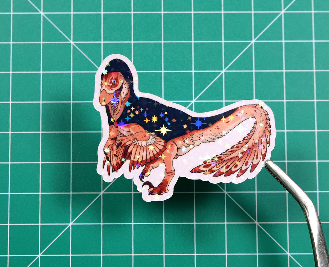 Halloween Vampire Feathered Raptor Vinyl Sticker