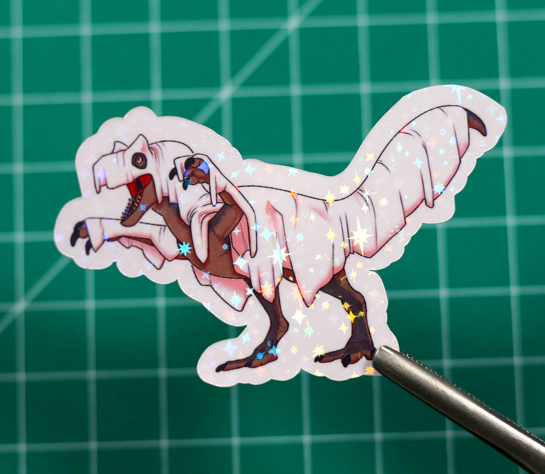 Halloween Ghost Allosaurus Vinyl Sticker