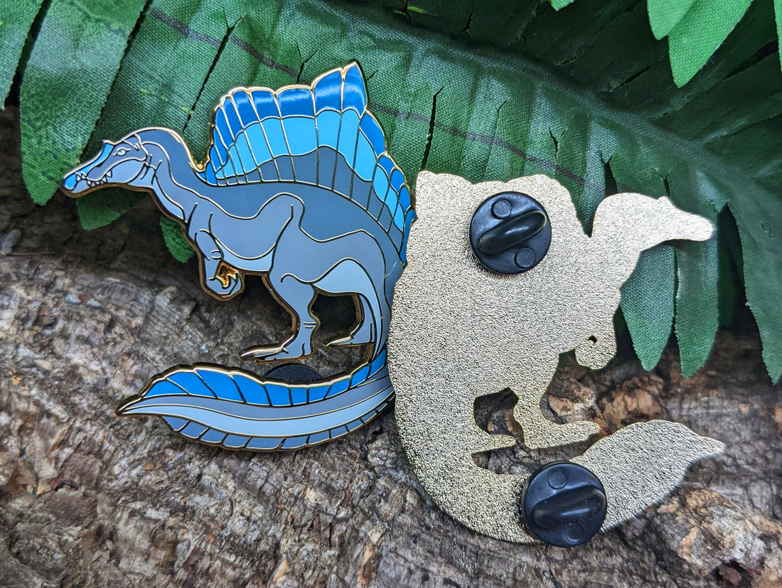 Blue Spinosaurus Pin