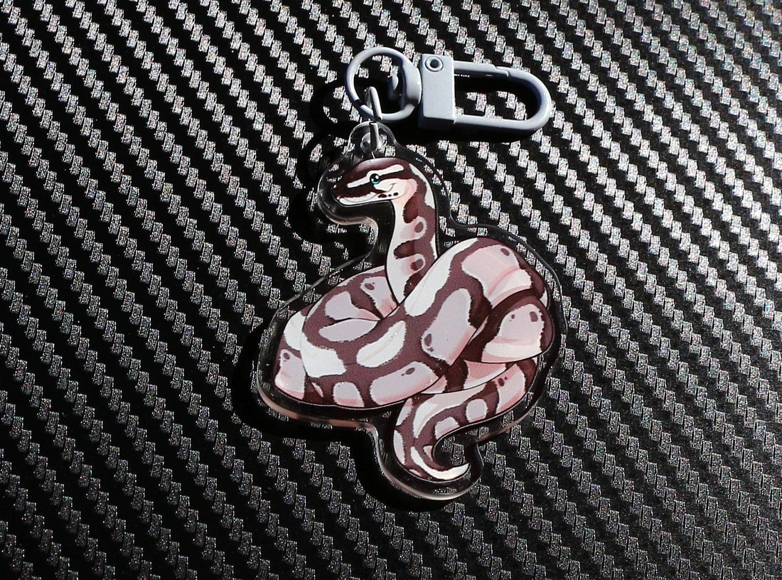 Ball Python Acrylic Keychain