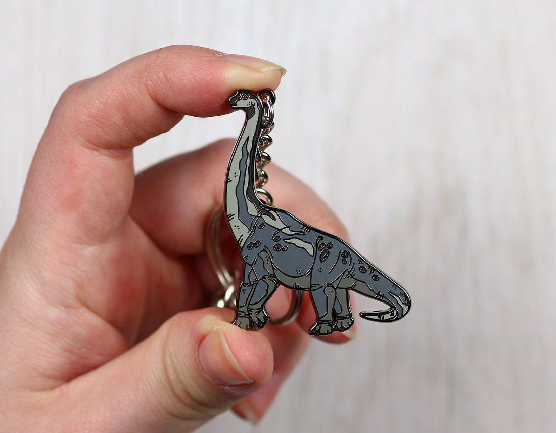 Brachiosaurus Enamel Keychain