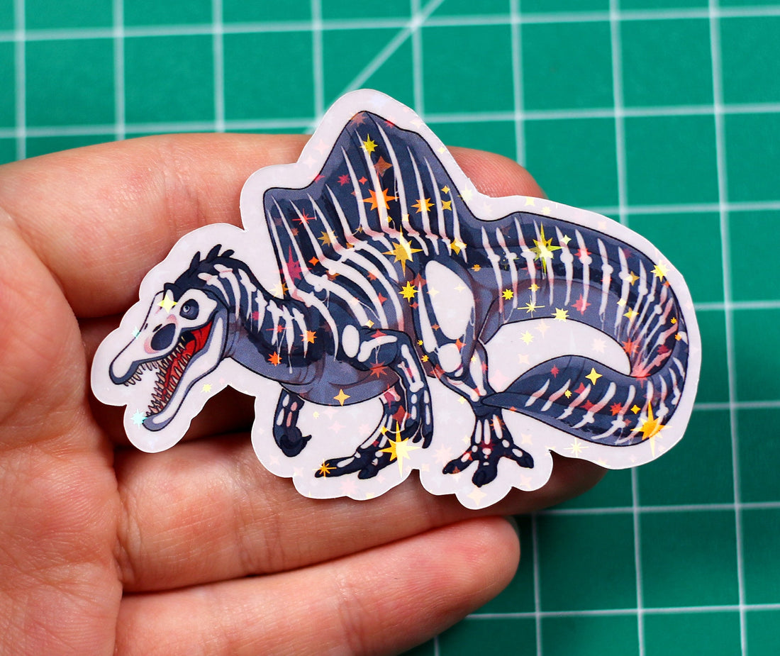 Halloween Skeleton Spinosaurus Vinyl Sticker