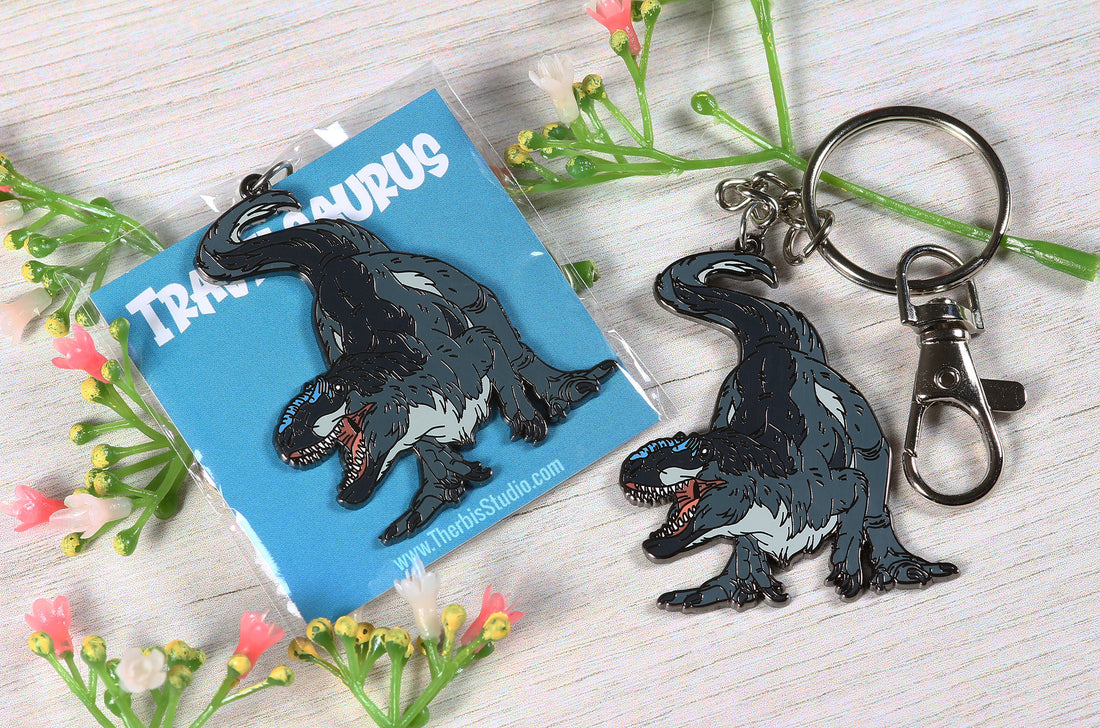 Yutyrannus Enamel Keychain