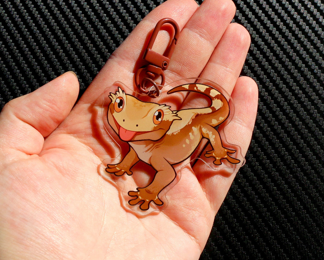 Crested Gecko Acryl Keychain
