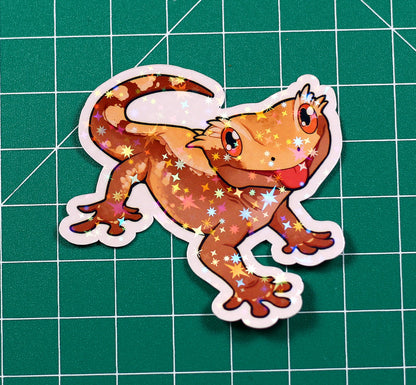 Crested Gecko Vinyl Sticker