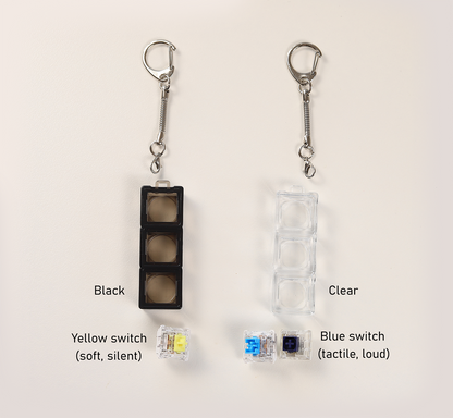Custom 3-Caps Clicky Keychain