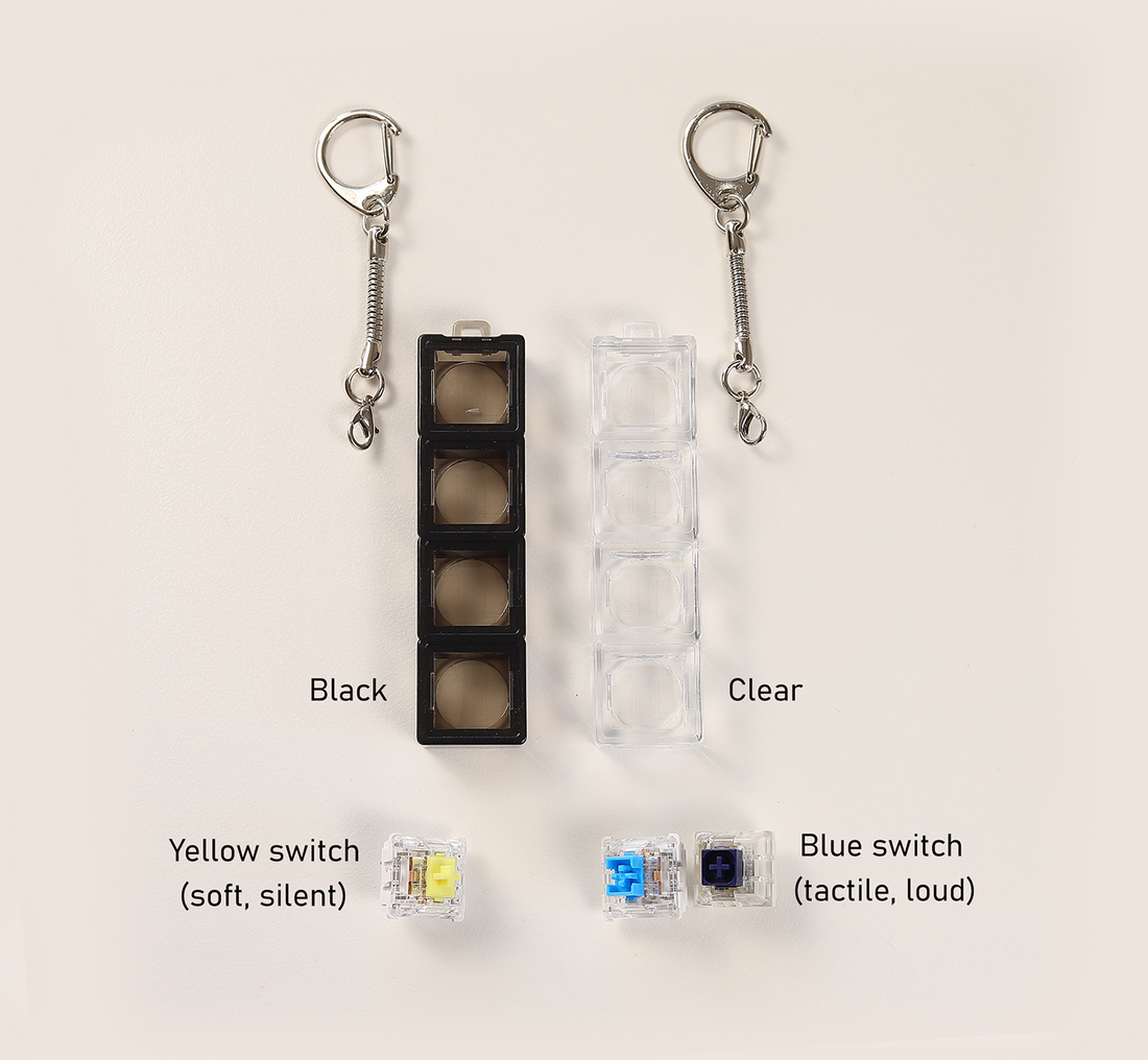 Custom 4-Caps Clicky Keychain
