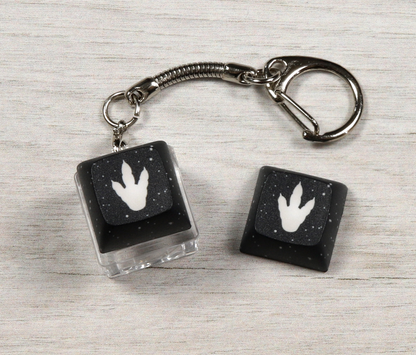 Dino Footprint Clicky Keychain