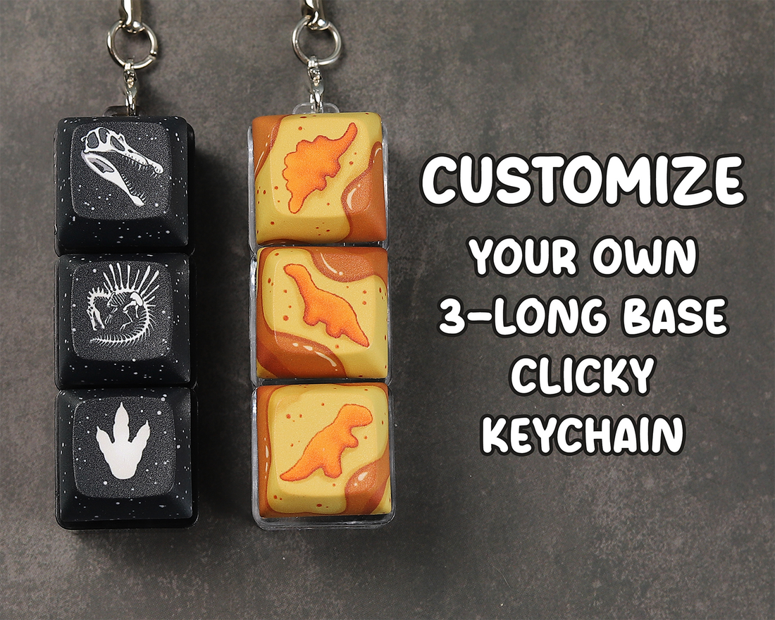 Custom 3-Caps Clicky Keychain