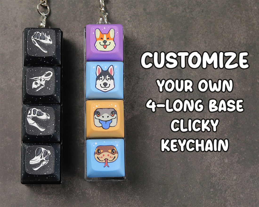 Custom 4-Caps Clicky Keychain