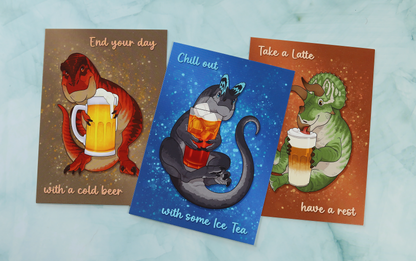 Latte Triceratops - Postcard