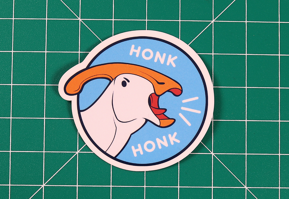 Parasaur Honk Vinyl Sticker