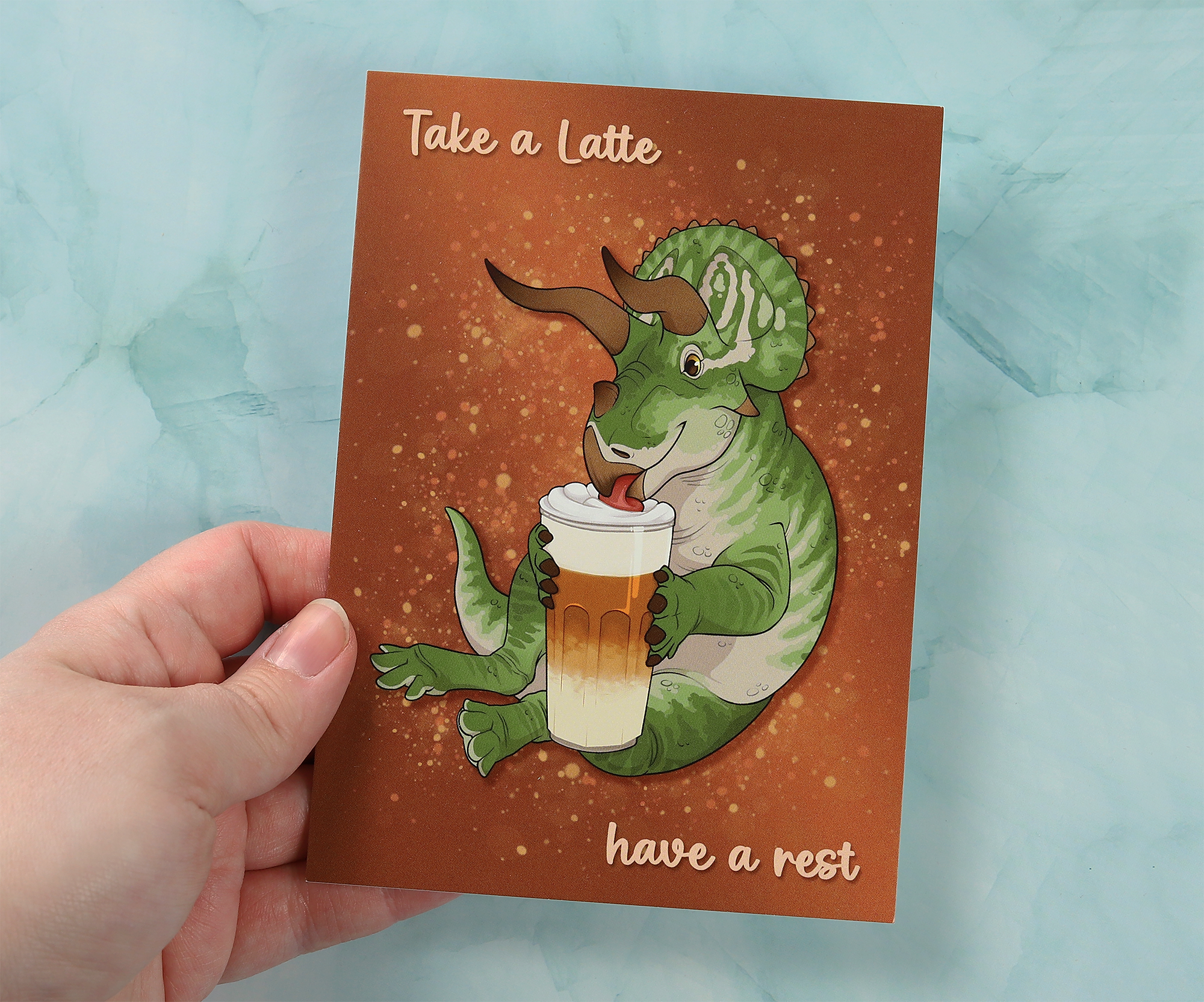 Latte Triceratops - Postcard