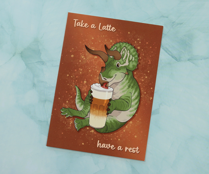 Latte Triceratops - Postcard